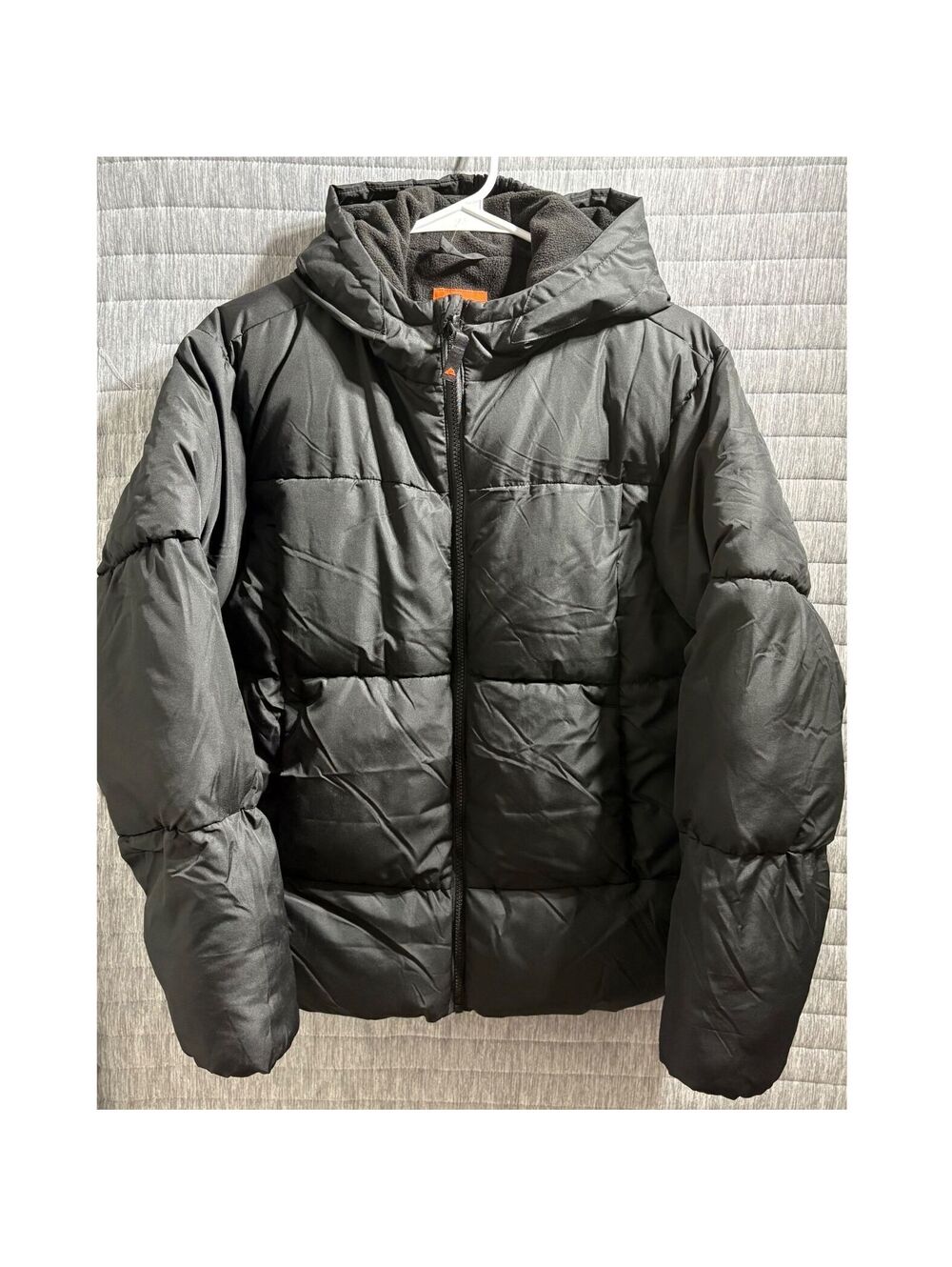 Ozark Trail Black Hooded Puffer Jacket Youth XL Husky Fleece Lined